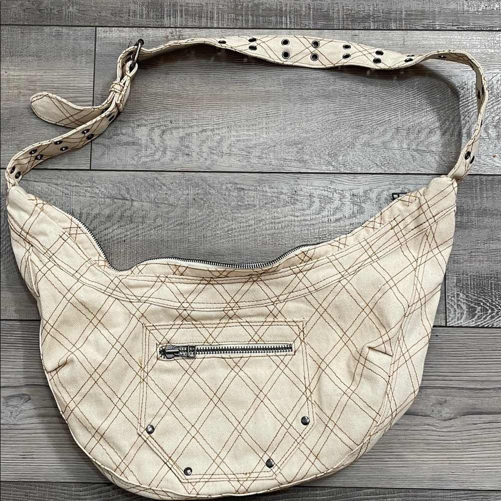 Plaid Beige Shoulder Bag - Picture 9 of 9
